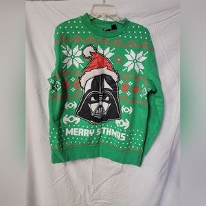 Star Wars Green Christmas Sweater with Festive Design